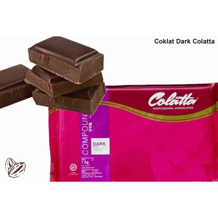 Jual Colatta Dark Compound 1 KG / coklat blok colata hitam ...