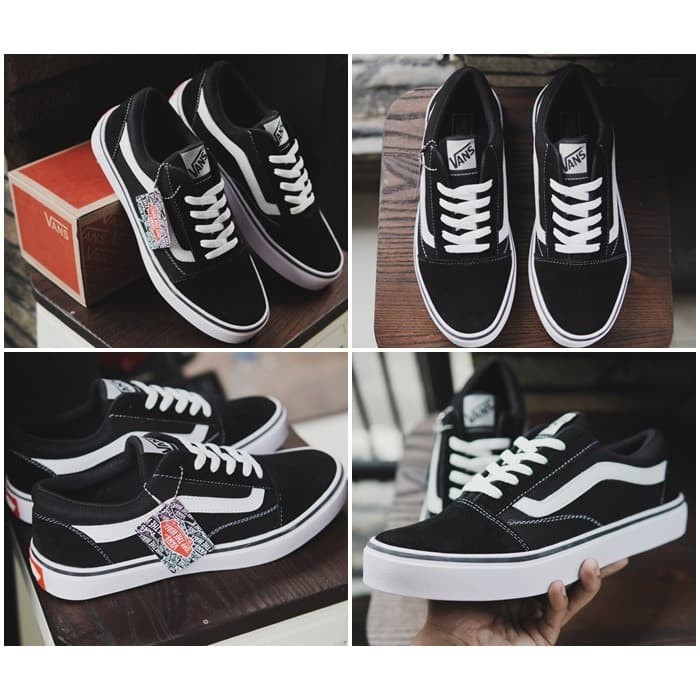 Jual sepatu vans oldskool hitam putih sepatu skolah sepatu