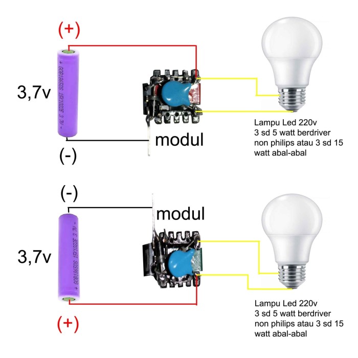 Skema Lampu Emergency Led Sentuh - LAMPUTASOR