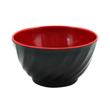 Jual Mangkok Ulir Miring 6" Merah - Hitam Japanese Golden