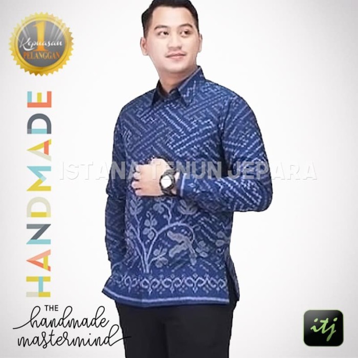 Jual Kemeja Batik Pria Tenun Ikat Csm Original Handmade Halus Kab Jepara Istana Tenun Jepara Tokopedia