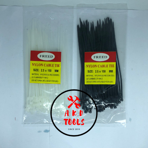 Jual Kabel Tis Ties / Cable Tie 2.5 x 150mm(15cm) Putih