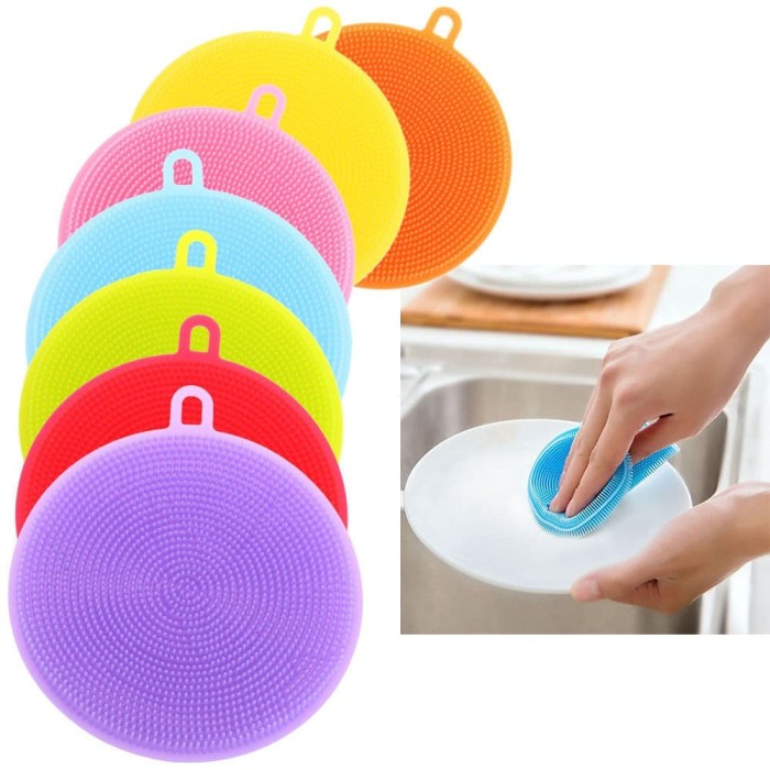 Jual SPON CUCI PIRING SILICONE PEMBERSIH PIRING SIKAT 