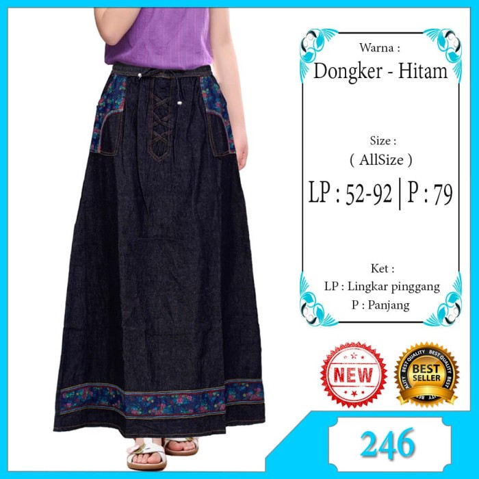 Jual Rok  Panjang  anak  usia 5 9tahun abahan soft jeans 