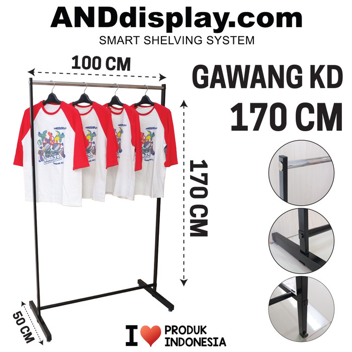 Jual RAK GAWANG BAJU T.170CM / JEMURAN/ BUTIK / LAUNDRY ...