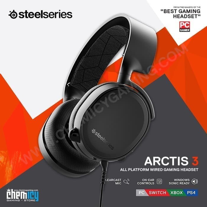 Jual Stee   lseries Arctis 3 Black with 7.1 Surround - Jakarta Pusat