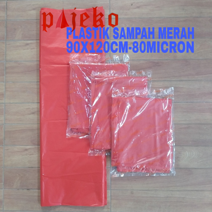 Jual Kantong Plastik  Sampah Trash Bag Red Merah 90 x 120  