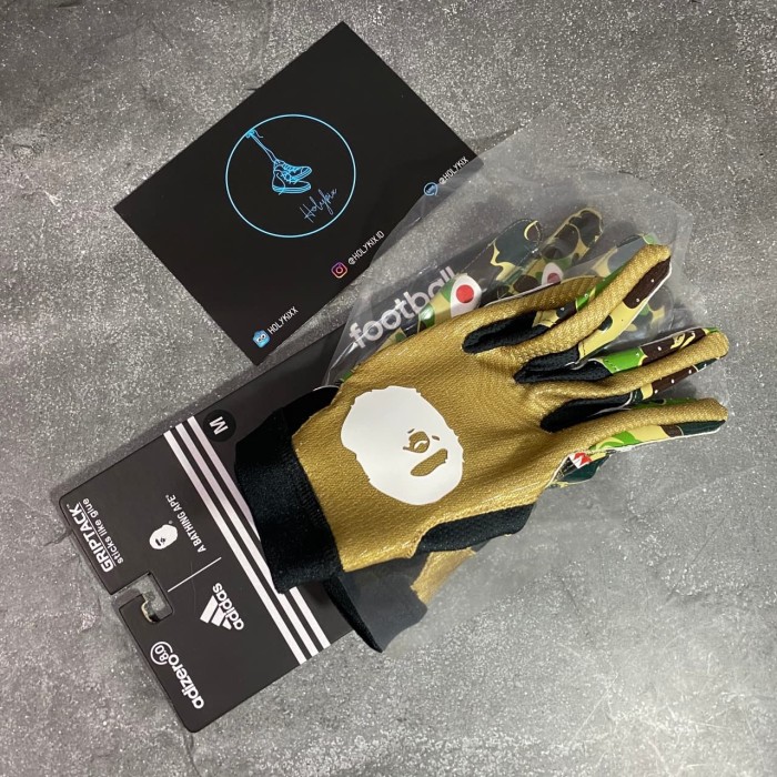 bape x adidas adizero 8.0 gloves green