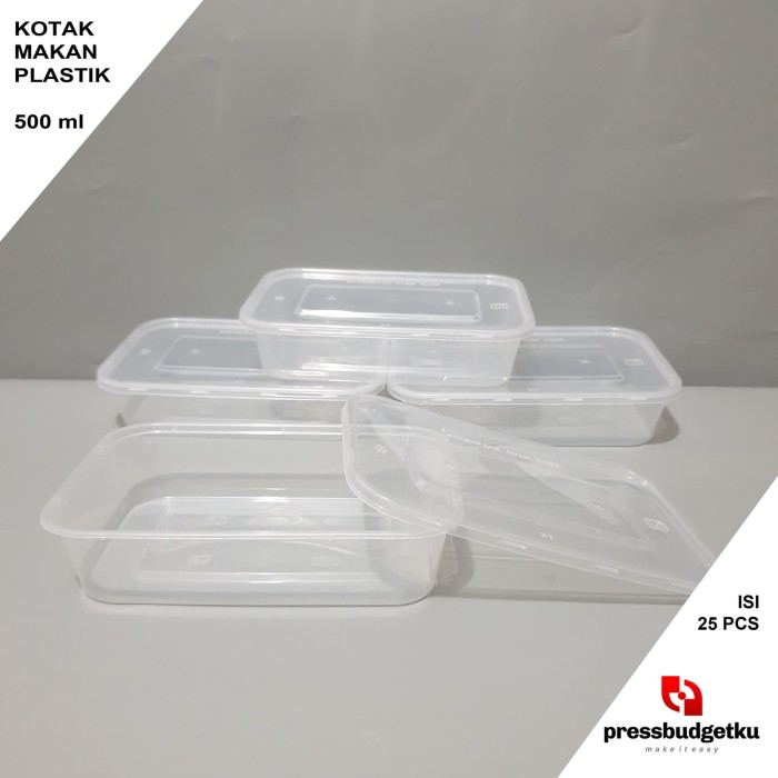 Jual Kotak Makan Tempat Makanan Wadah Plastik 500 Ml Tutup Kab Tangerang Press 0282