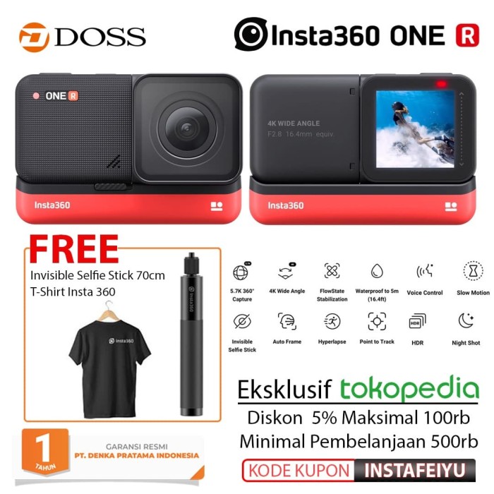 Promo Insta360 One R 4K Edition / Insta 360 One R 4K Action Camera