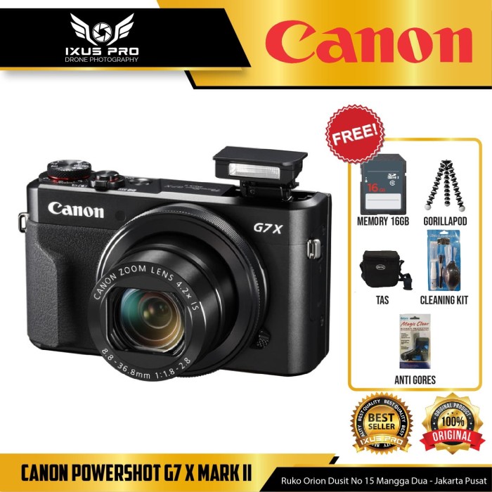 Jual CANON POWERSHOT G7X MARK II DIGITAL CAMERA - CANON G7X MARK 2