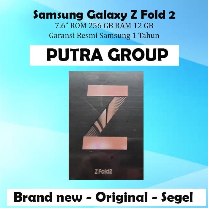 Jual SAMSUNG GALAXY Z FOLD 2 256GB 512GB RAM 12GB GARANSI 1 TAHUN - 256