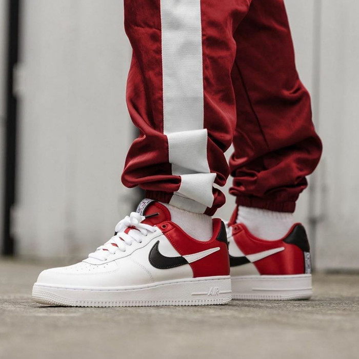 air force 1 nba white red