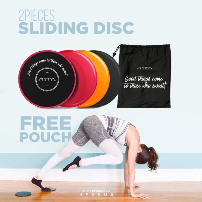 Jual Sliding Gliding Disc Fitness Core Slider Sport Full Body Exercise 2PCS Hitam Kota