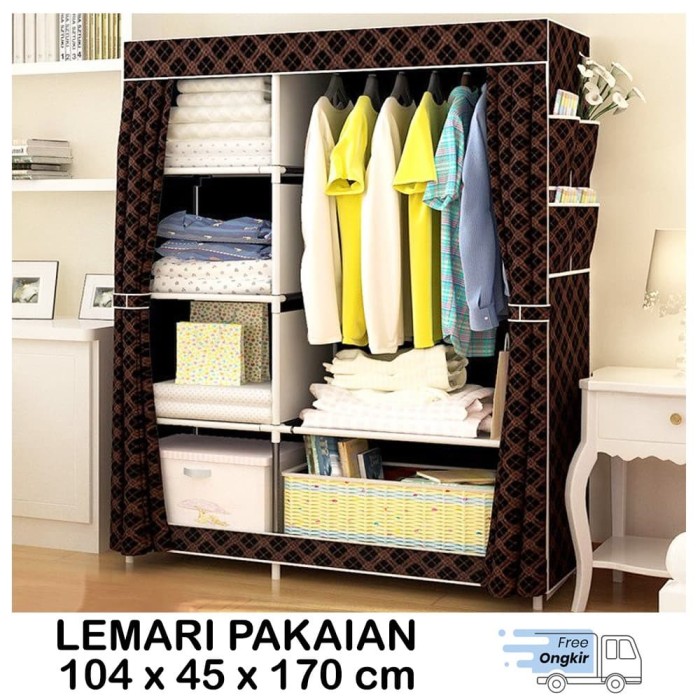 Jual Lemari Pakaian Portable Kotak Rak Baju  Gantungan  