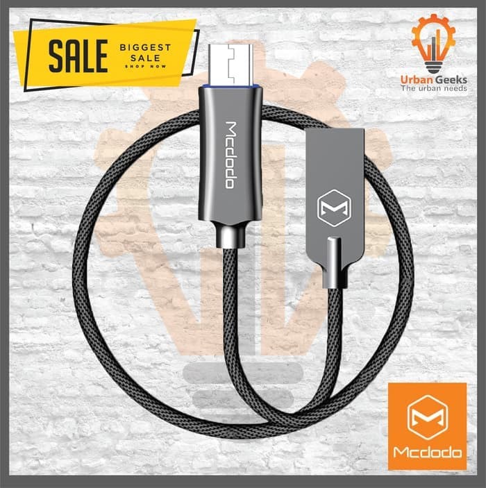 Foto Produk Mcdodo Micro USB Auto Disconnect Qualcomm QC 3.0 Kabel Android - Hitam Medium dari Urban Geeks
