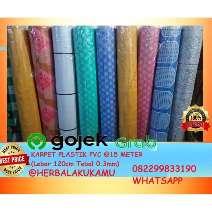 Jual Jual Karpet Plastik PVC 1 ROLL (15 meter) Untuk Alas ...