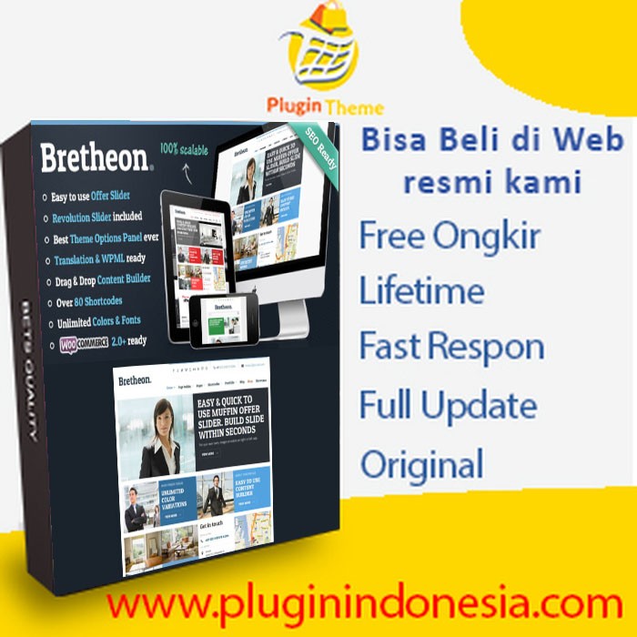Jual New Bretheon Wordpress Theme Testimoni Disamping Kota Depok Pluginindonesia Tokopedia