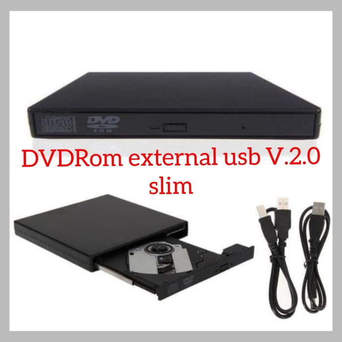 Jual DVD ROM EXTERNAL USB 2.0 Slim Portable Extrnal CDRW Drive DVDRW