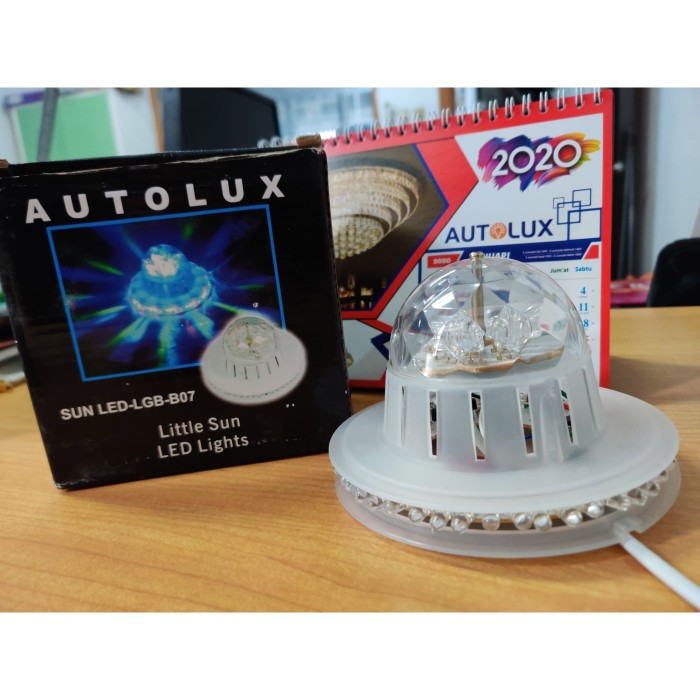Jual Lampu DISCO LED mini otomatis disko warna warni RGB matahari