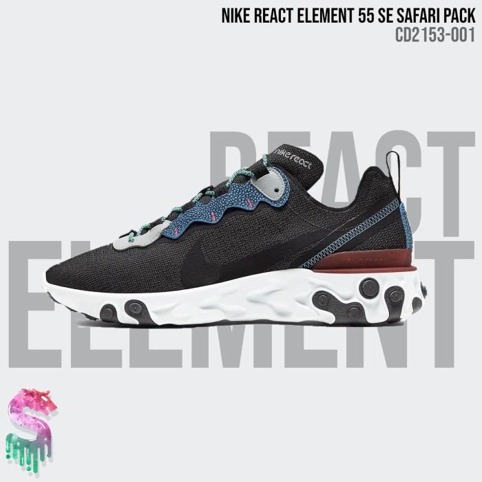 Jual Nike React Element 55 SE Safari CD2153 001 Original Jual Nike React Element 55 SE Safari CD2153 001 Original