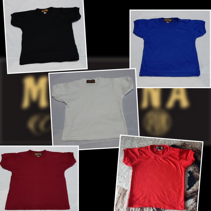 Foto Produk kaos polos anak cotton combed 30 s 1-6 tahun - 2-3 tahun, Hitam dari maedina colection
