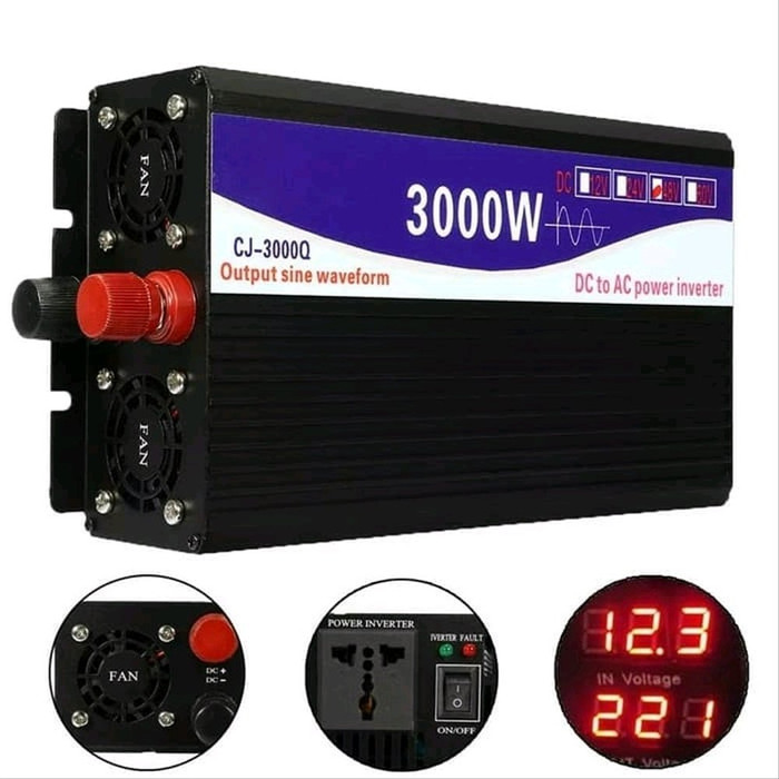 Jual Power Inverter Dc To Ac 3000 Watt Perubah Dc 12v Ke Ac Pln 220v Su Kota Surabaya Gathfan Market 2020 Tokopedia