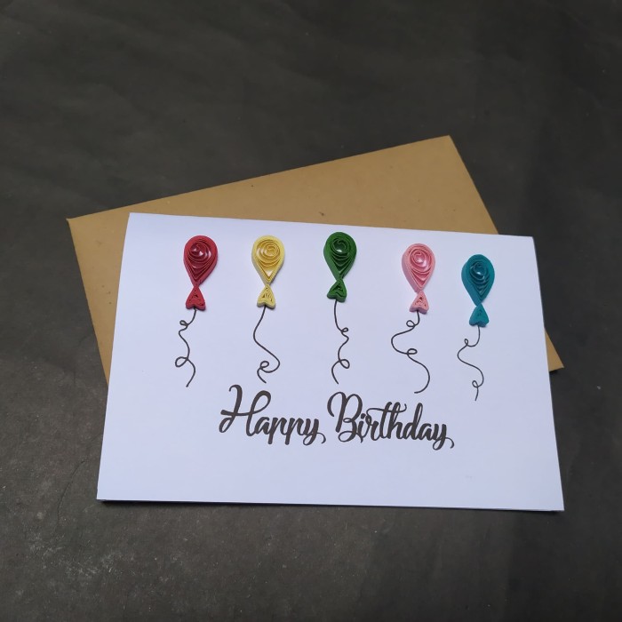 Jual Greeting Card Kartu Ucapan Ulang Tahun Birthday Quilling 07 Kab Sleman Kluak Art Tokopedia