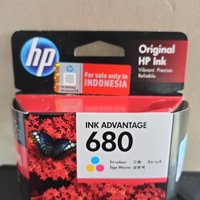 Jual TINTA CARTRIDGE PRINTER HP 680 COLOUR 100ORIGINAL Jakarta