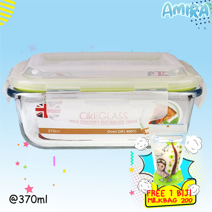 Jual FREE CIKI Kotak Makan Kaca 370ml FREE 1bj KANTONG Jual FREE CIKI Kotak Makan Kaca 370ml FREE 1bj KANTONG