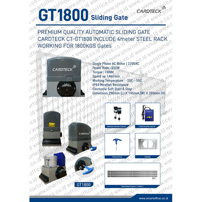 Jual Powerful Automatic Sliding Gate 1800Kgs Cardteck CT