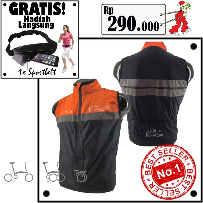 Jual Rompi Sepeda  Lipat Brompton  Brompton  Vest Orange 