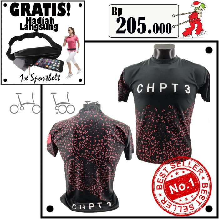 Jual Kaos Jersey Sepeda Brompton  CHPT3 Dri Fit Lengan 