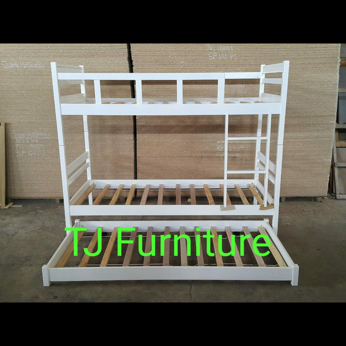 Jual BUNK BED/Ranjang susun kayu+ranjang sorong, uk 90 ...