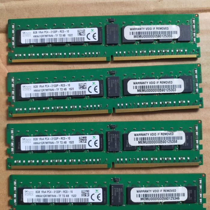 HYNIX HMA41GR7MFR4N-TF 8GB 1Rx4 DDR4 PC4-17000 2133P ECC REGISTERED MEMORY RAM
