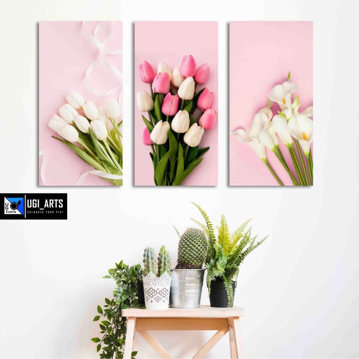 Jual Dekorasi Ruangan Rumah Hiasan Dinding Wall Decor Bunga Tulip