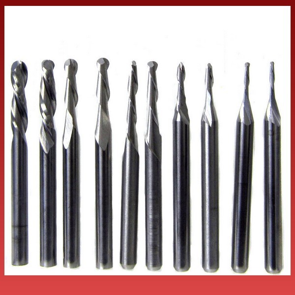 2Pcs 6mmx50mm Solid Carbide End Mill For Aluminum 3-Flute CNC Milling Cutter Bit