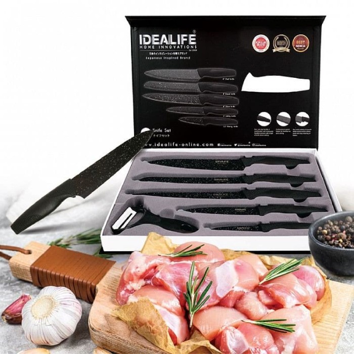 Jual IDEALIFE Knife Set Perlengkapan  Pisau Dapur  IL 