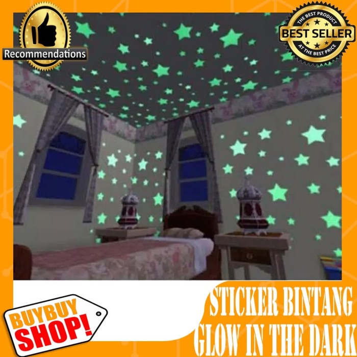 Jual stiker bintang menyala dalam gelap glow in the dark Jual stiker bintang menyala dalam gelap glow in the dark