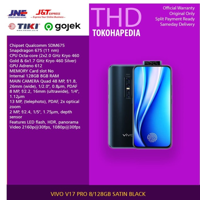 Jual VIVO V17 PRO RAM 8/128 GARANSI RESMI VIVO INDONESIA