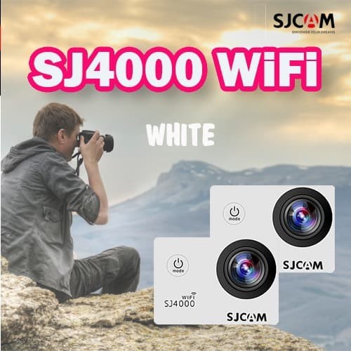 Jual SJCAM Original SJ4000 WiFi WHITE 4K WIFI Kamera Bawah