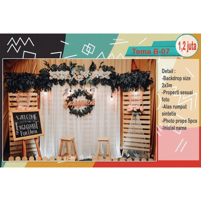 Jual Dekorasi  backdrop photobooth lamaran tunangan 