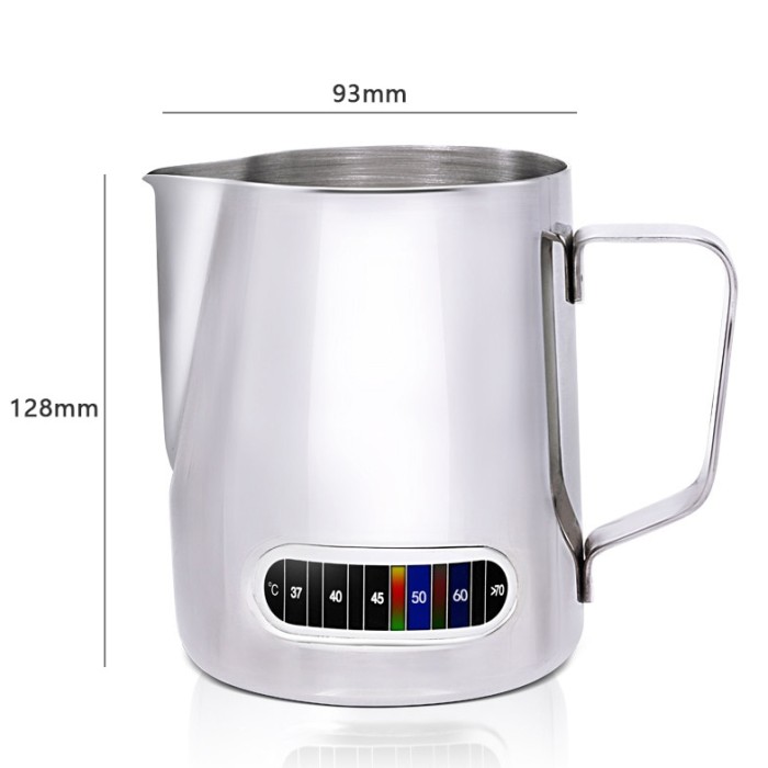 Jual Milk Jug Thermometer Stainless Steel 600 mL Latte Art Coffee Maker