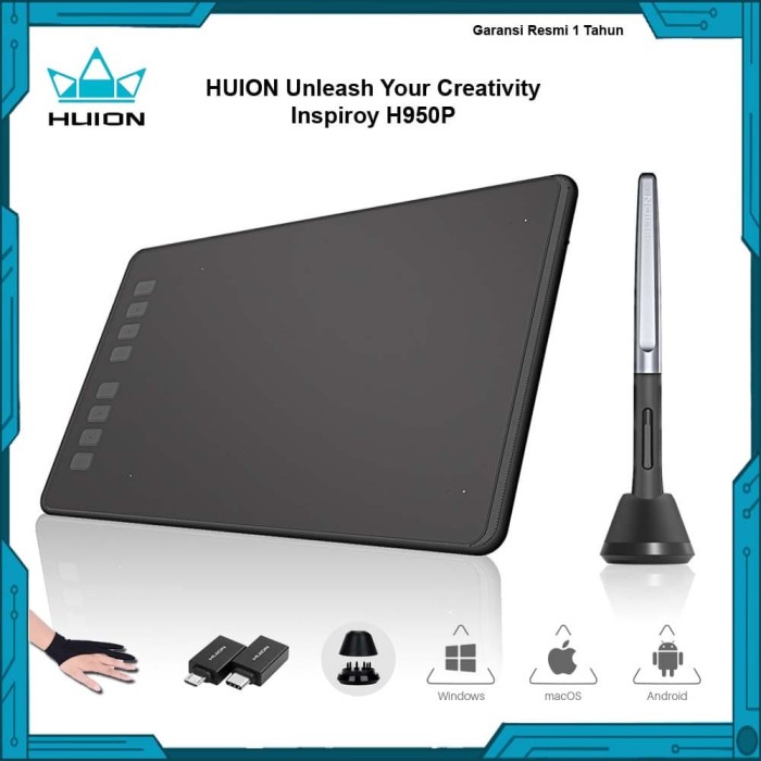 Jual HUION H950P Pen Tablet Graphic Digital Art Drawing