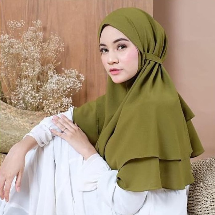 Jual Jilbab  Bergo  Maryam  2 Layer Hijab Instan Non Pet 