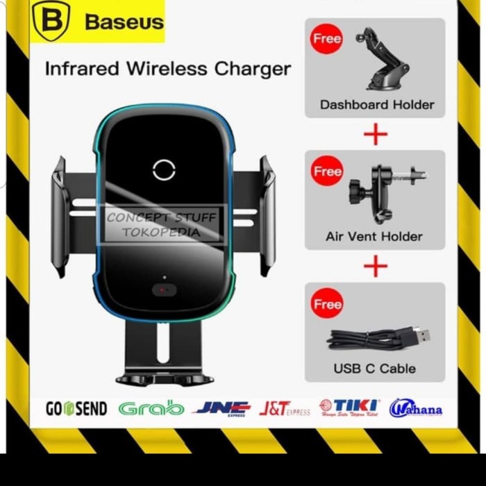 Foto Produk Car Charger Baseus / Baseus Qi Wireless charger / charger mobil dari Klaus-Shops