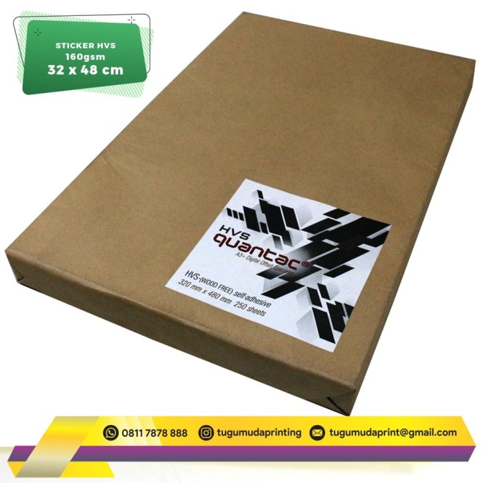 Jual Kertas  A3  Sticker QUANTAC HVS Premium Doff  1PACK 