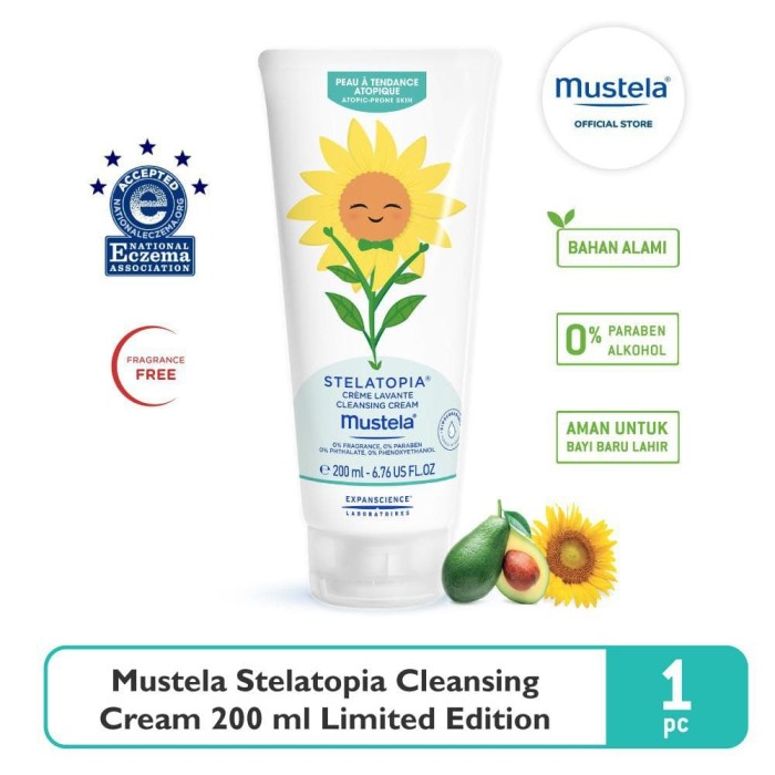 mustela stelatopia cleansing cream 200ml
