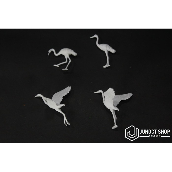 Jual Hewan Figure Burung Bangau Putih Diorama Maket Miniatur