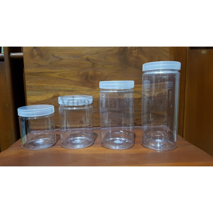 Jual TOPLES WADAH JAR PLASTIK UK 1 LITER TEMPAT KANDANG IKAN HIAS